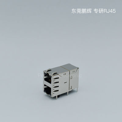 2XN stacked multi RJ45 with Magnetic and  POE female RJ45