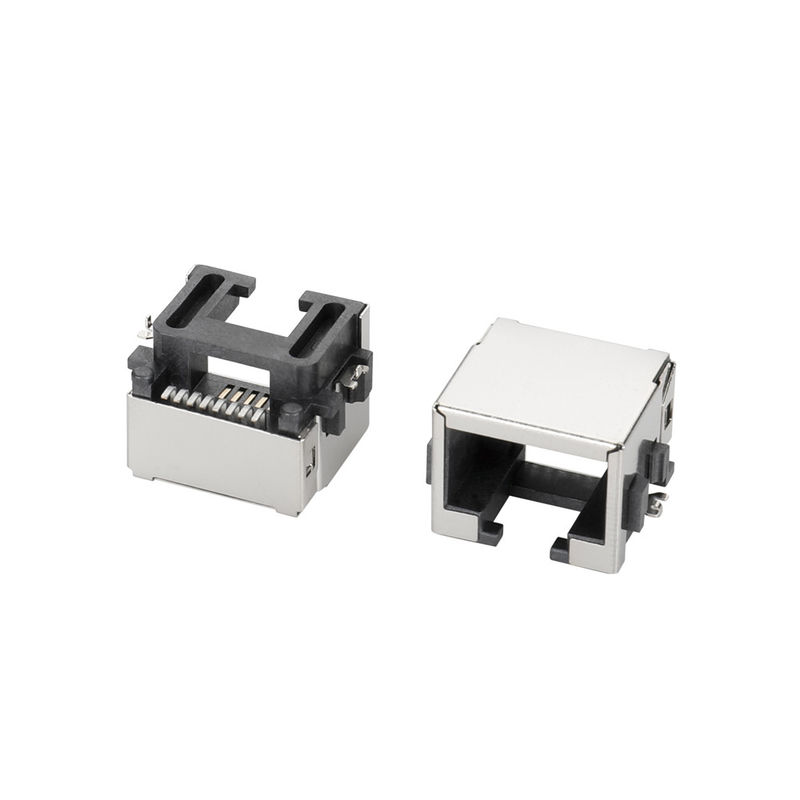 RJ45 Modular Jack with 9.7mm Width 8 Contacts and Solder Termination for Secure Data Transfer